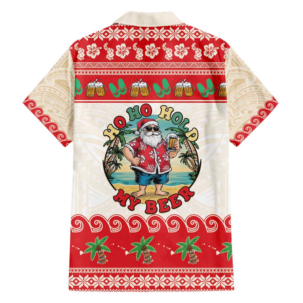Mele Kalikimaka Hawaii Family Matching Summer Maxi Dress and Hawaiian Shirt Funny Beer-Loving Santa Hawaiian Tropical - Polynesian Pride