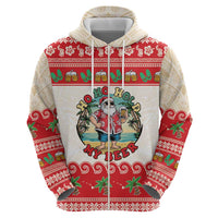 Mele Kalikimaka Hawaii Hoodie Funny Beer-Loving Santa Hawaiian Tropical - Polynesian Pride