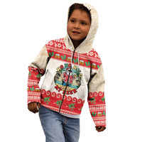 Mele Kalikimaka Hawaii Kid Hoodie Funny Beer-Loving Santa Hawaiian Tropical - Polynesian Pride