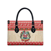 Mele Kalikimaka Hawaii Leather Bag Funny Beer-Loving Santa Hawaiian Tropical LT14 - Polynesian Pride