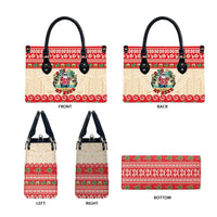 Mele Kalikimaka Hawaii Leather Bag Funny Beer-Loving Santa Hawaiian Tropical LT14 - Polynesian Pride