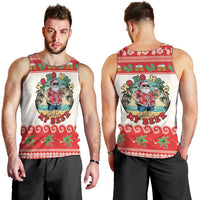 Mele Kalikimaka Hawaii Men Tank Top Funny Beer-Loving Santa Hawaiian Tropical LT14 - Polynesian Pride