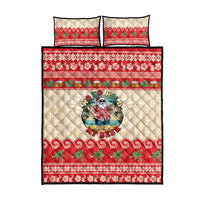 Mele Kalikimaka Hawaii Quilt Bed Set Funny Beer-Loving Santa Hawaiian Tropical - Polynesian Pride