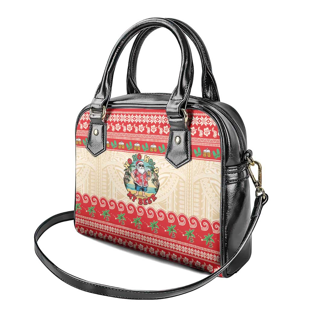 Mele Kalikimaka Hawaii Shoulder Handbag Funny Beer-Loving Santa Hawaiian Tropical - Polynesian Pride