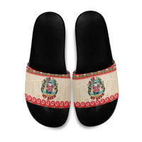 Mele Kalikimaka Hawaii Slide Sandals Funny Beer-Loving Santa Hawaiian Tropical - Polynesian Pride