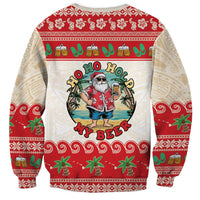 Mele Kalikimaka Hawaii Sweatshirt Funny Beer-Loving Santa Hawaiian Tropical LT14 - Polynesian Pride