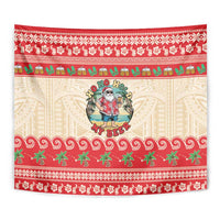 Mele Kalikimaka Hawaii Tapestry Funny Beer-Loving Santa Hawaiian Tropical - Polynesian Pride