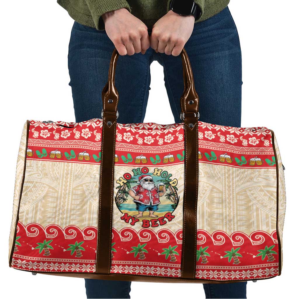 Mele Kalikimaka Hawaii Travel Bag Funny Beer-Loving Santa Hawaiian Tropical - Polynesian Pride