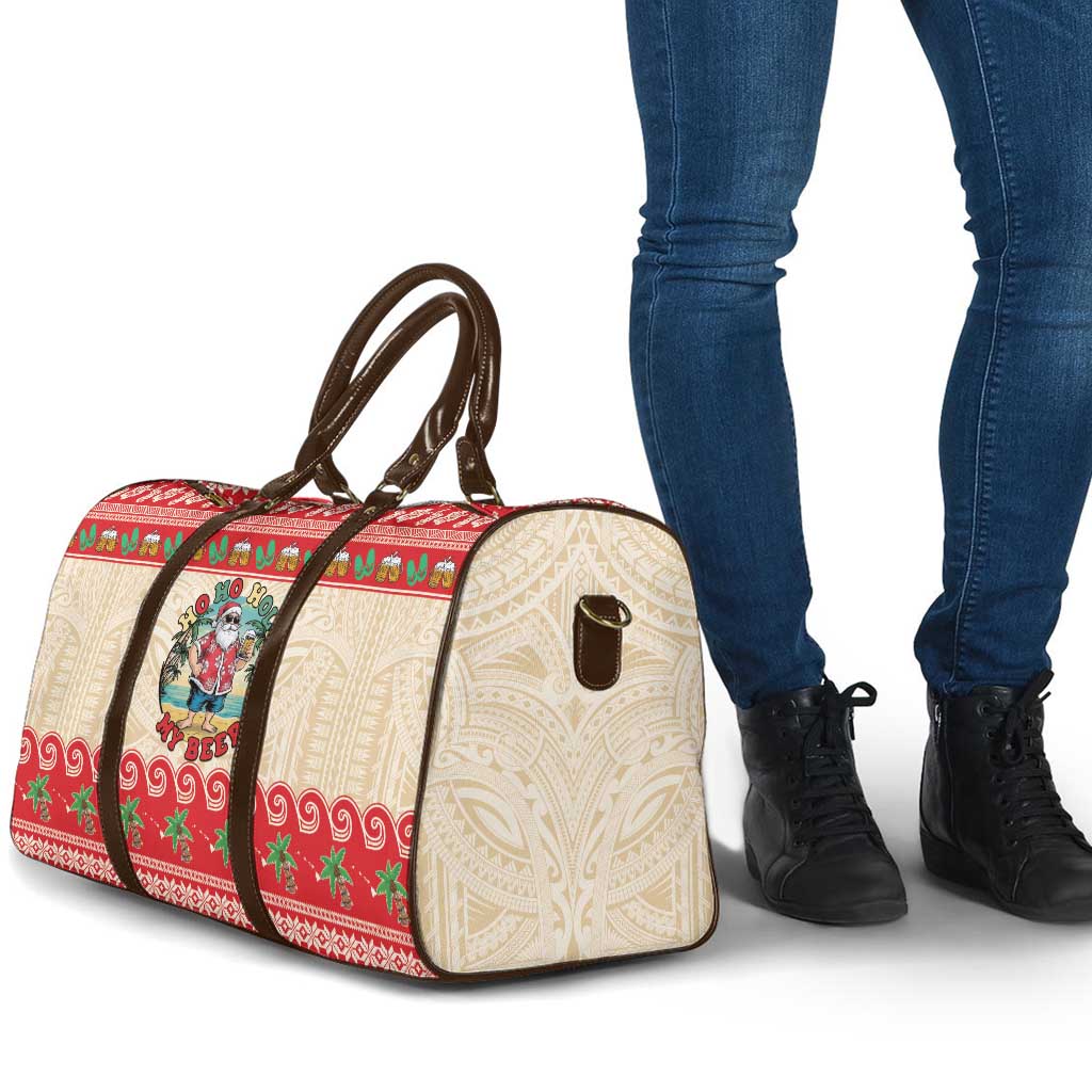 Mele Kalikimaka Hawaii Travel Bag Funny Beer-Loving Santa Hawaiian Tropical - Polynesian Pride