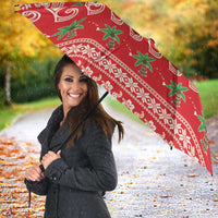 Mele Kalikimaka Hawaii Umbrella Funny Beer-Loving Santa Hawaiian Tropical LT14 - Polynesian Pride