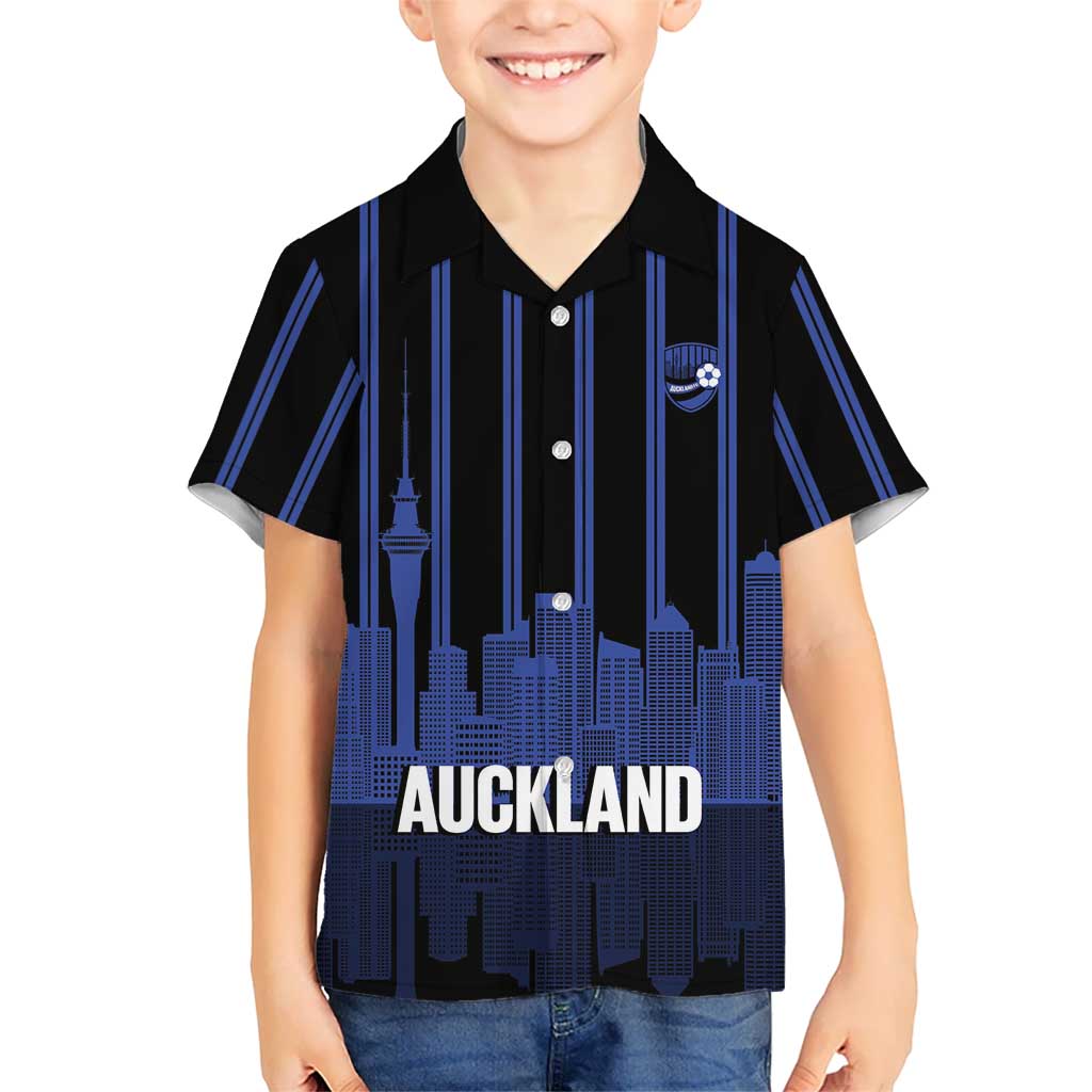 New Zealand Auckland Football Custom Family Matching Off Shoulder Short Dress and Hawaiian Shirt Go City of Sails Est 2025