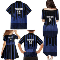 New Zealand Auckland Football Custom Family Matching Puletasi and Hawaiian Shirt Go City of Sails Est 2025