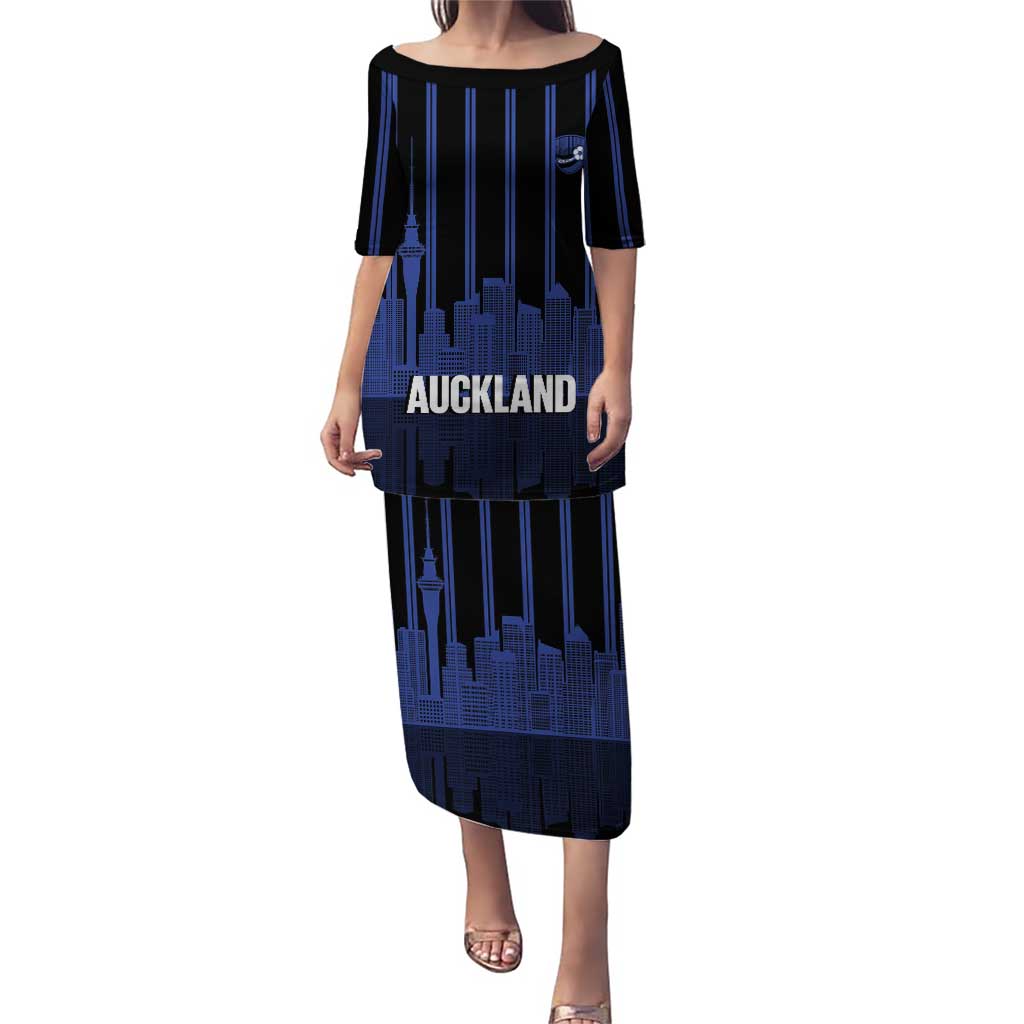 New Zealand Auckland Football Custom Family Matching Puletasi and Hawaiian Shirt Go City of Sails Est 2025