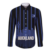 New Zealand Auckland Football Custom Long Sleeve Button Shirt Go City of Sails Est 2025