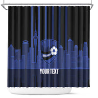 New Zealand Auckland Football Custom Shower Curtain Go City of Sails Est 2025