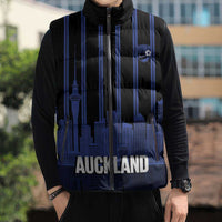 New Zealand Auckland Football Custom Sleeveless Puffer Jacket Go City of Sails Est 2025