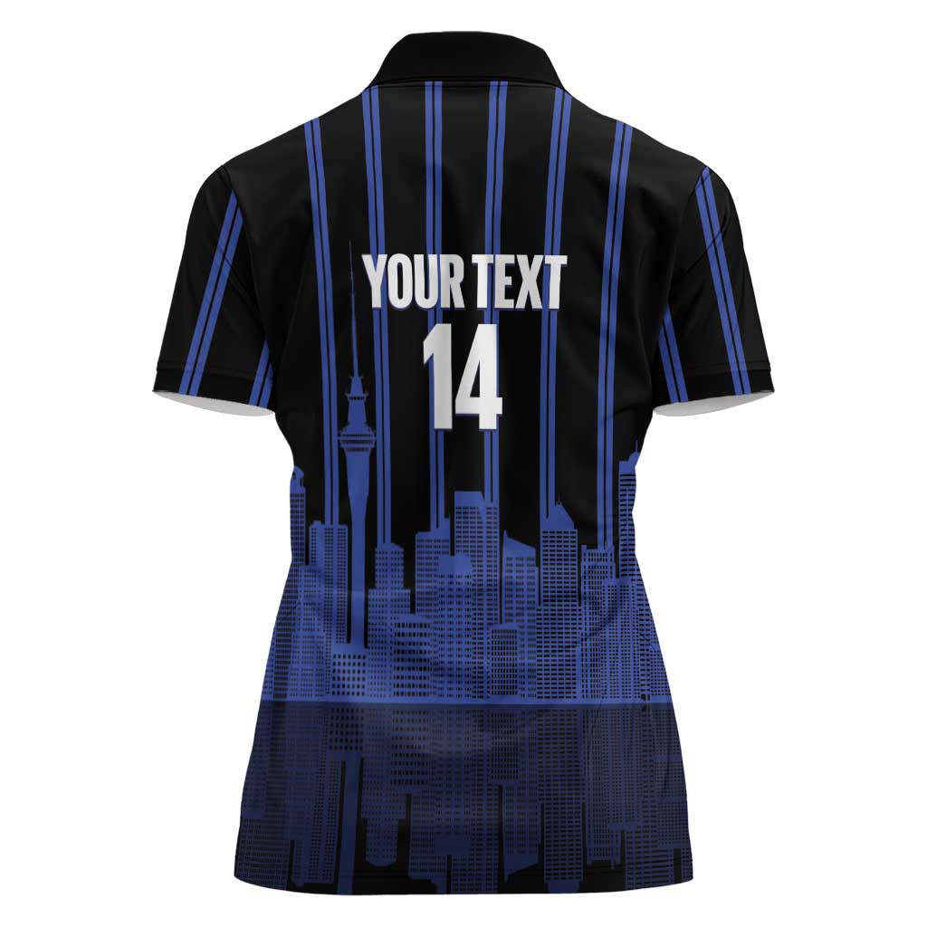 New Zealand Auckland Football Custom Women Polo Shirt Go City of Sails Est 2025
