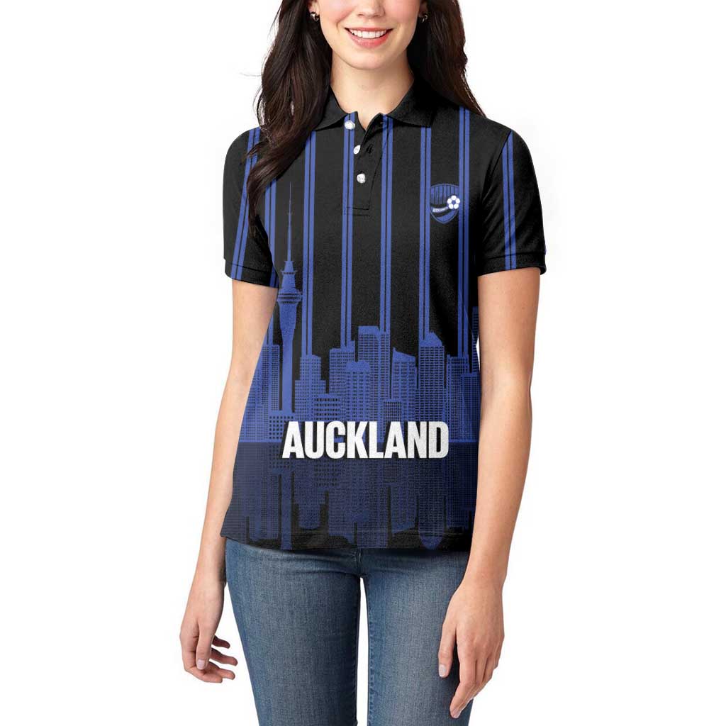 New Zealand Auckland Football Custom Women Polo Shirt Go City of Sails Est 2025