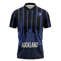 New Zealand Auckland Football Custom Zipper Polo Shirt Go City of Sails Est 2025