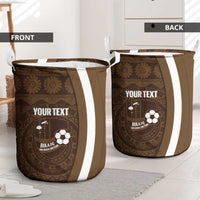 Bula Fiji Football Custom Laundry Basket One Vanua One Team Tapa Pattern LT14 - Polynesian Pride