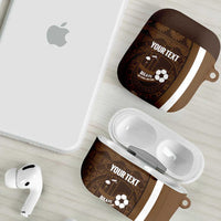 Bula Fiji Football Custom AirPods Case One Vanua One Team Tapa Pattern LT14 - Polynesian Pride