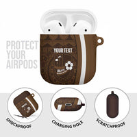 Bula Fiji Football Custom AirPods Case One Vanua One Team Tapa Pattern LT14 - Polynesian Pride