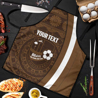 Bula Fiji Football Custom Apron One Vanua One Team Tapa Pattern LT14 Brown - Polynesian Pride