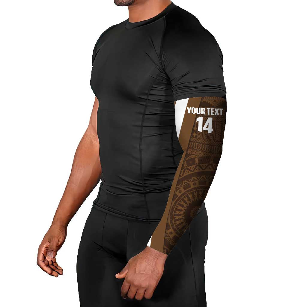 Bula Fiji Football Custom Arm Sleeves One Vanua One Team Tapa Pattern LT14 - Polynesian Pride