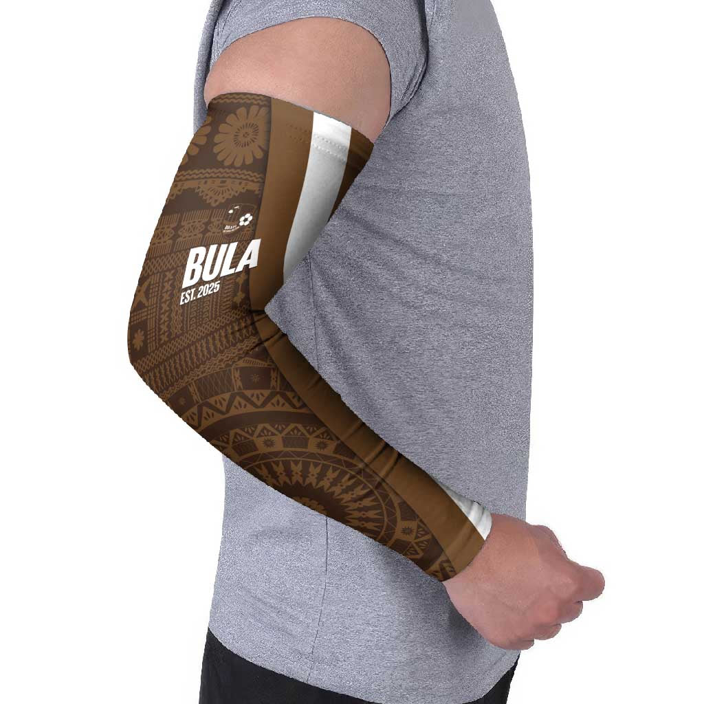 Bula Fiji Football Custom Arm Sleeves One Vanua One Team Tapa Pattern LT14 - Polynesian Pride