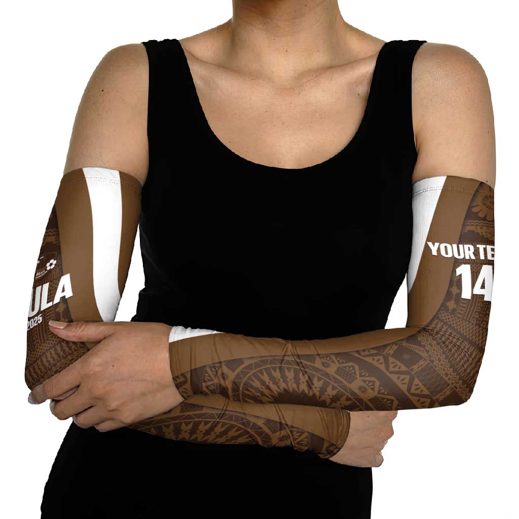Bula Fiji Football Custom Arm Sleeves One Vanua One Team Tapa Pattern LT14 - Polynesian Pride