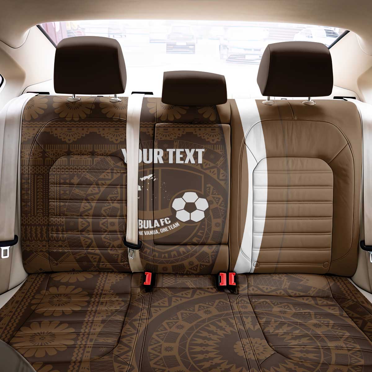 Bula Fiji Football Custom Back Car Seat Cover One Vanua One Team Tapa Pattern LT14 - Polynesian Pride