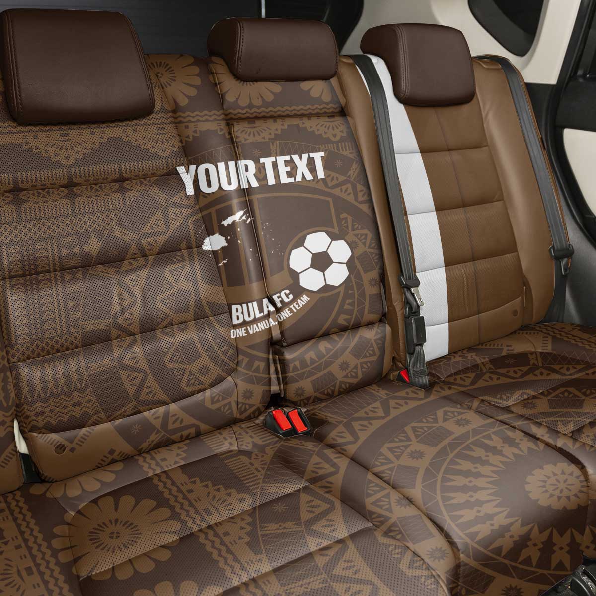 Bula Fiji Football Custom Back Car Seat Cover One Vanua One Team Tapa Pattern LT14 - Polynesian Pride