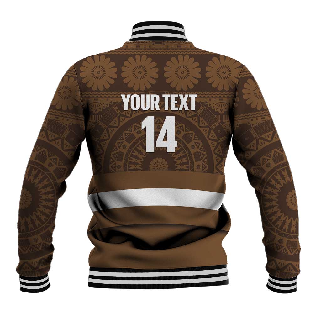 Bula Fiji Football Custom Baseball Jacket One Vanua One Team Tapa Pattern LT14 - Polynesian Pride