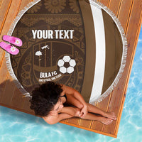 Bula Fiji Football Custom Beach Blanket One Vanua One Team Tapa Pattern LT14 - Polynesian Pride
