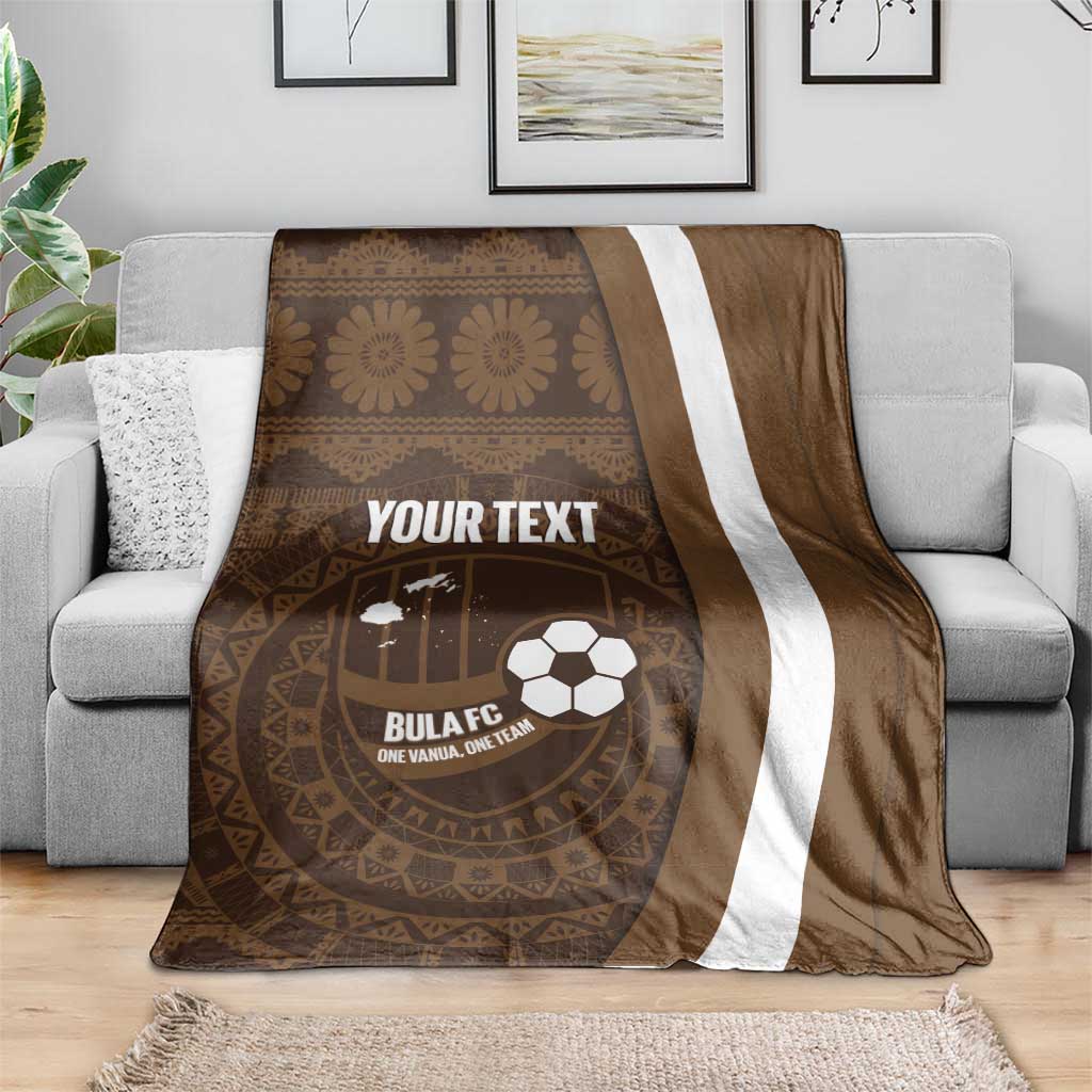 Bula Fiji Football Custom Blanket One Vanua One Team Tapa Pattern LT14 - Polynesian Pride