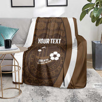 Bula Fiji Football Custom Blanket One Vanua One Team Tapa Pattern LT14 - Polynesian Pride