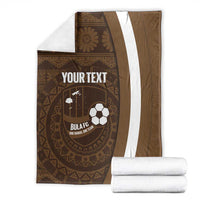 Bula Fiji Football Custom Blanket One Vanua One Team Tapa Pattern LT14 - Polynesian Pride