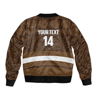 Bula Fiji Football Custom Bomber Jacket One Vanua One Team Tapa Pattern LT14 - Polynesian Pride