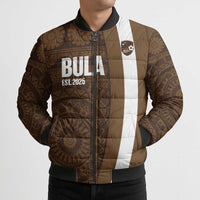 Bula Fiji Football Custom Bomber Puffer Jacket One Vanua One Team Tapa Pattern LT14 - Polynesian Pride
