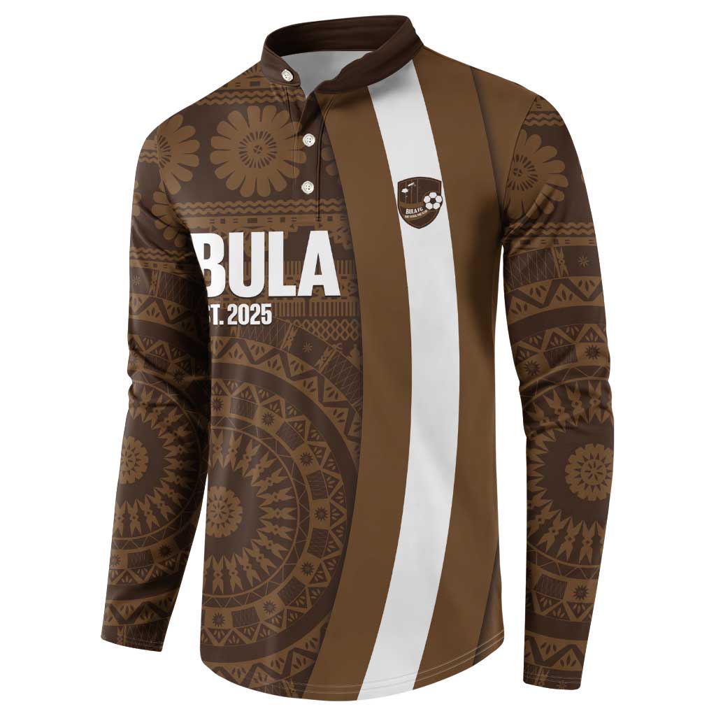Bula Fiji Football Custom Button Sweatshirt One Vanua One Team Tapa Pattern LT14 - Polynesian Pride