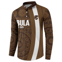 Bula Fiji Football Custom Button Sweatshirt One Vanua One Team Tapa Pattern LT14 - Polynesian Pride