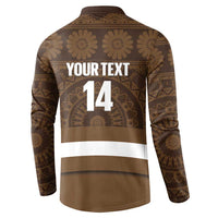 Bula Fiji Football Custom Button Sweatshirt One Vanua One Team Tapa Pattern LT14 - Polynesian Pride