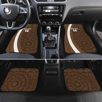 Bula Fiji Football Custom Car Mats One Vanua One Team Tapa Pattern LT14 Set 4pcs Brown - Polynesian Pride