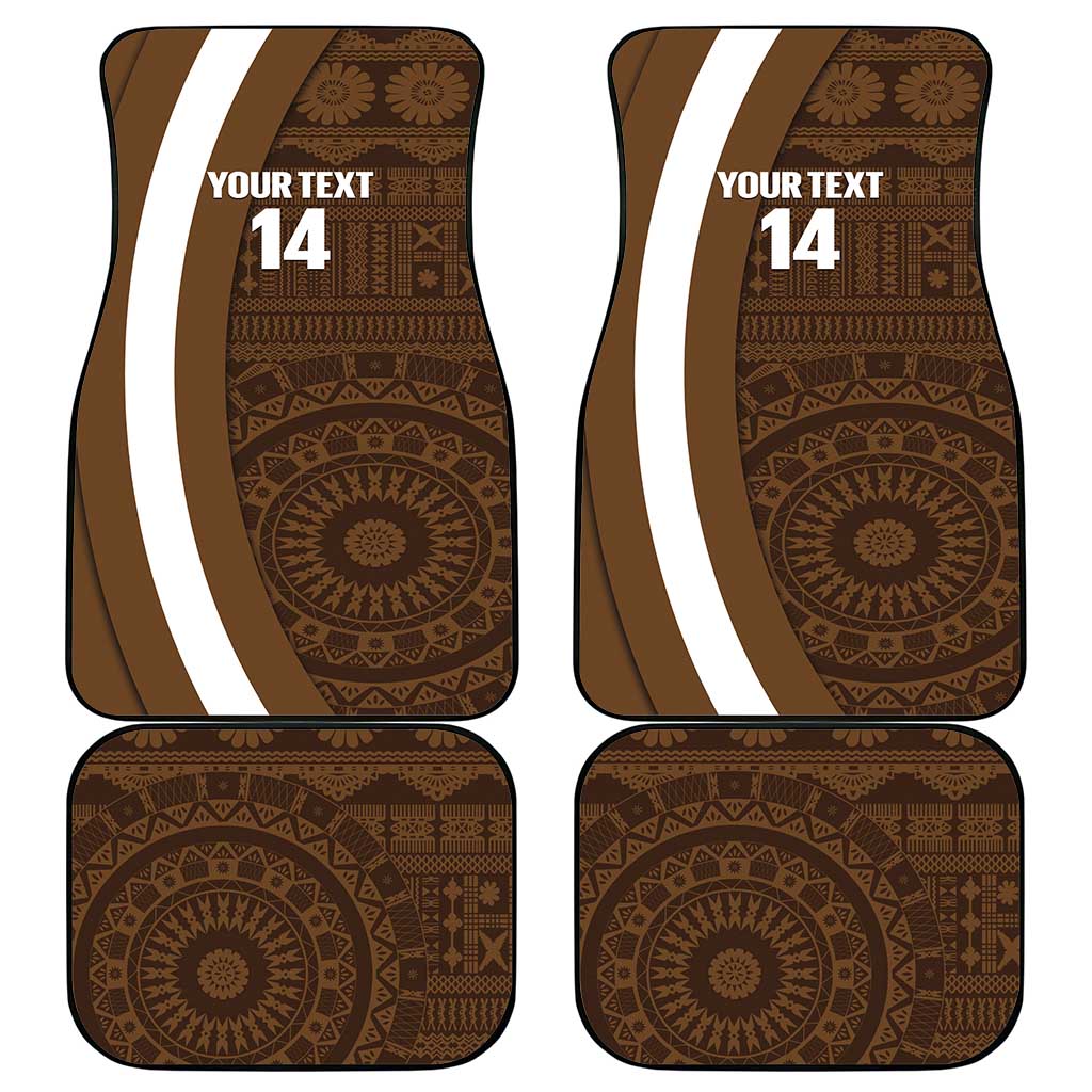 Bula Fiji Football Custom Car Mats One Vanua One Team Tapa Pattern LT14 - Polynesian Pride