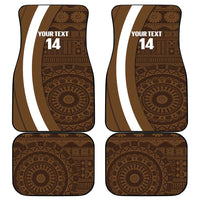 Bula Fiji Football Custom Car Mats One Vanua One Team Tapa Pattern LT14 - Polynesian Pride