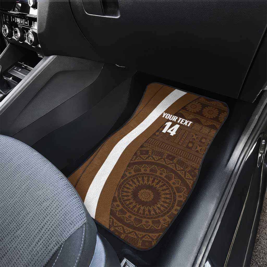 Bula Fiji Football Custom Car Mats One Vanua One Team Tapa Pattern LT14 - Polynesian Pride