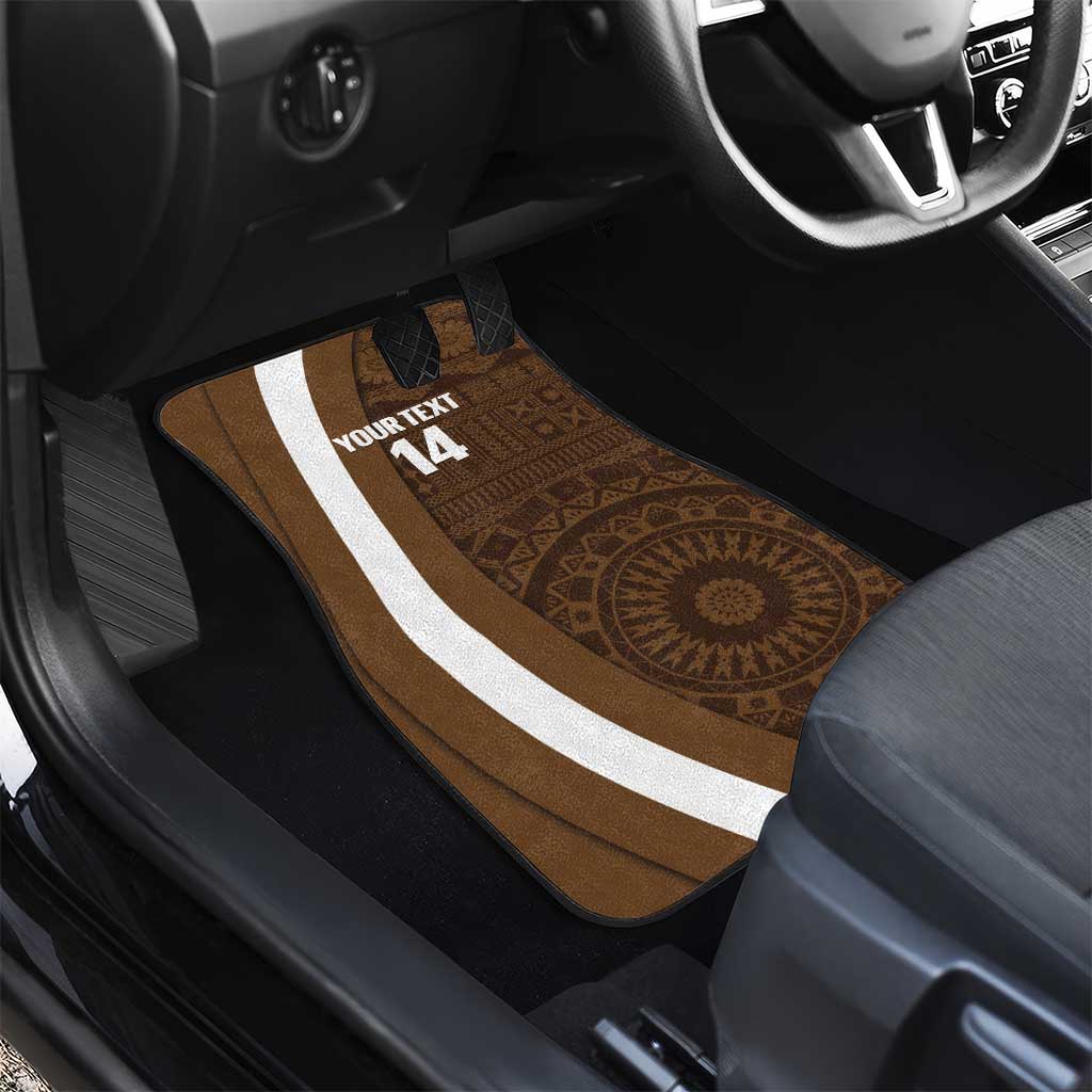 Bula Fiji Football Custom Car Mats One Vanua One Team Tapa Pattern LT14 - Polynesian Pride