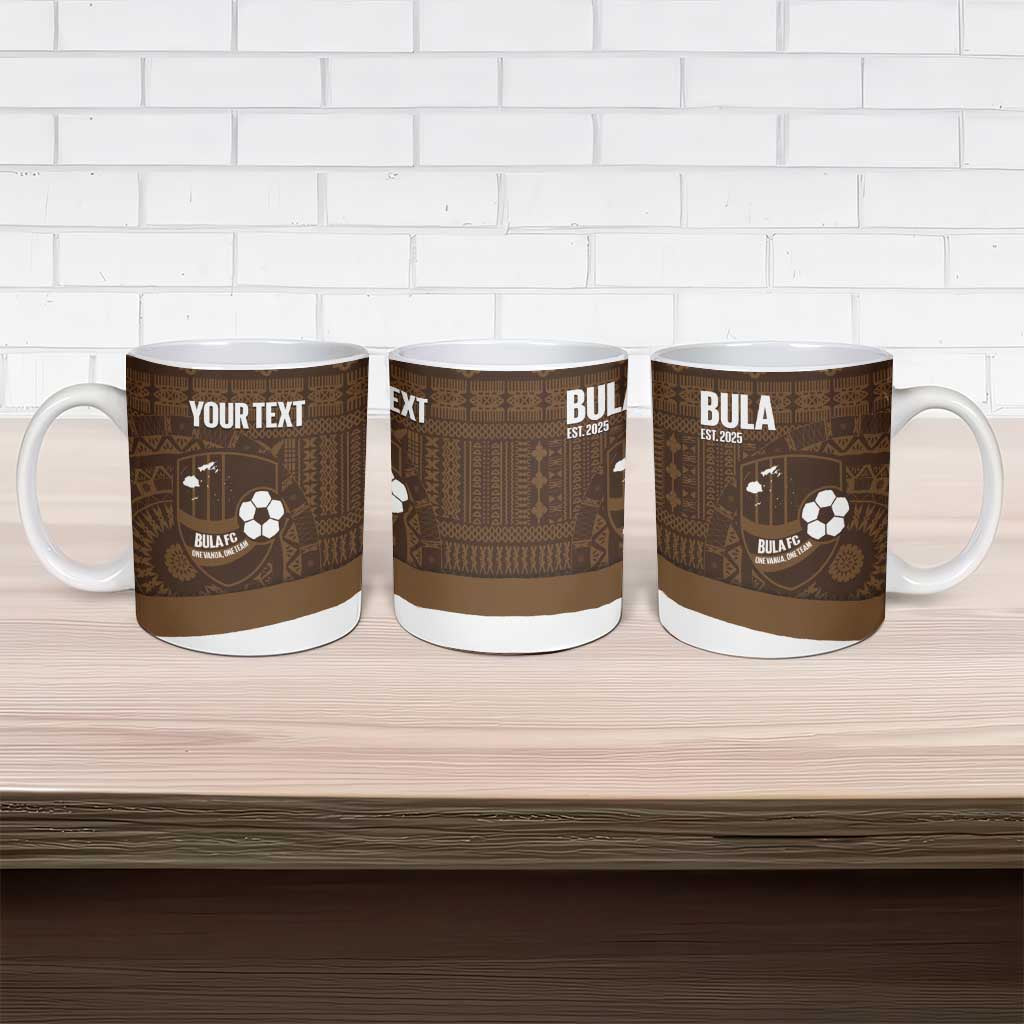 Bula Fiji Football Custom Ceramic Mug One Vanua One Team Tapa Pattern LT14 - Polynesian Pride