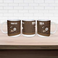 Bula Fiji Football Custom Ceramic Mug One Vanua One Team Tapa Pattern LT14 - Polynesian Pride