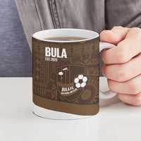 Bula Fiji Football Custom Ceramic Mug One Vanua One Team Tapa Pattern LT14 - Polynesian Pride